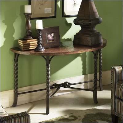 Riverside Medley Demilune Sofa Table in Camden / Wildwood Taupe