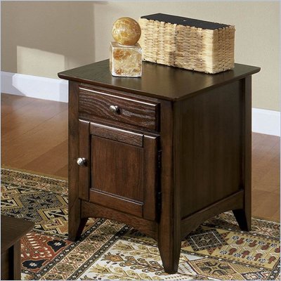 Riverside Furniture Metro II Doored End Chest in Ebony Brown