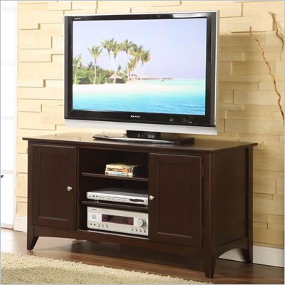 Riverside Furniture Metro II 52 Inch TV Stand in Ebony Brown