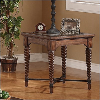Riverside Furniture Monterey End Table in Aged Ash