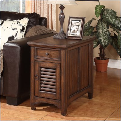 Riverside Furniture Monterey Chairside Chest in Aged Ash