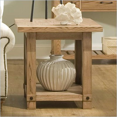 Riverside Furniture Napa Valley End Table in Champagne Ash