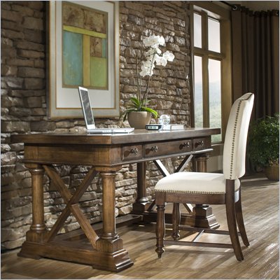 Riverside Furniture Newburgh Writing Desk in Antique Ginger