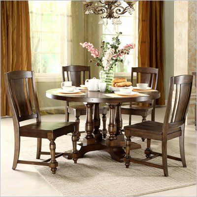 Riverside Furniture Newburgh Dining Table Top-Base in Antique Ginger