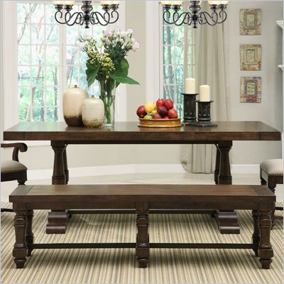 Riverside Furniture Newburgh Bench in Antique Ginger