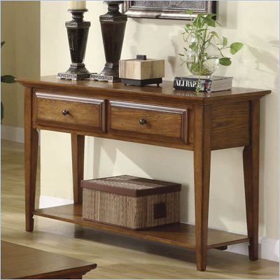 Riverside Furniture Oak Ridge Sofa Table in Warm Oak