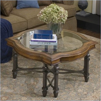 Riverside Octavia Sq/Round Cocktail Table in Stardust finish