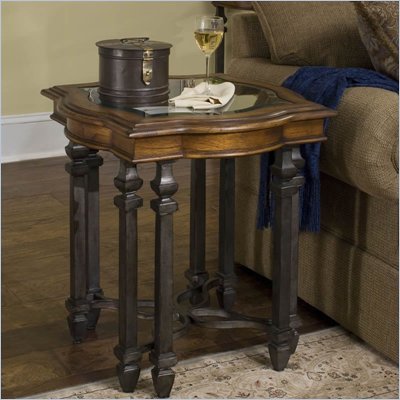 Riverside Octavia End Table in August Morning/Stardust finish