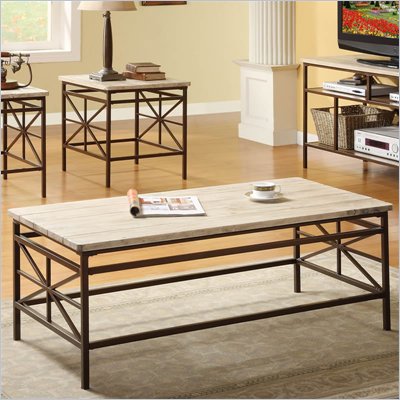 Riverside Furniture Palo Alto Cocktail Table in Weathered White