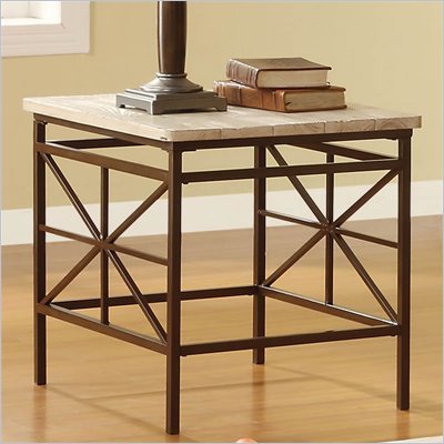 Riverside Furniture Palo Alto End Table in Weathered White