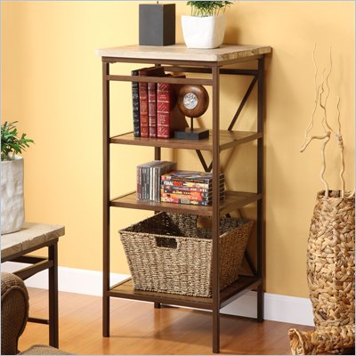 Riverside Furniture Palo Alto Etagere in Weathered White