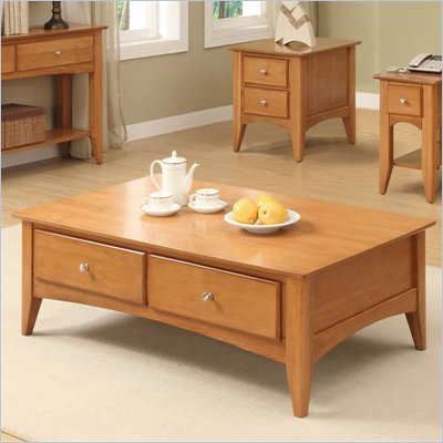 Riverside Furniture Profile Storage Cocktail Table in Casual Maple