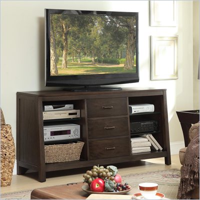 Riverside Furniture Promenade Canted TV Console in Warm Cocoa
