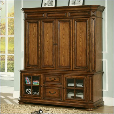 Riverside Furniture Seville Entertainment Center in Warm Oak