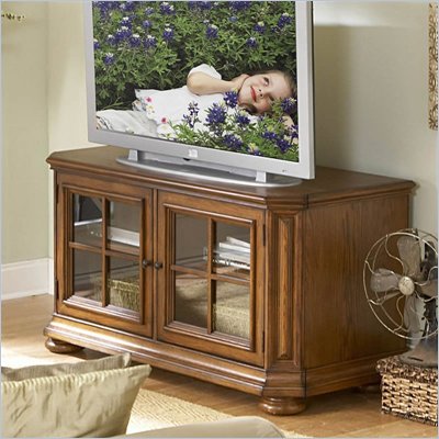 Riverside Furniture Seville Square 48 Inch TV Stand in Warm Oak