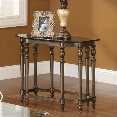 Riverside Furniture Southbury Chair Table Base-Glass in Classic Bronze