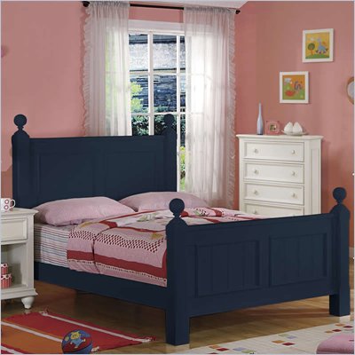 Riverside Furniture Splash of Color Queen Panel Bed in Navy