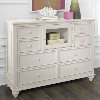 Riverside Furniture Splash Of Color Entertainment Dresser in Shores White