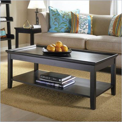 Riverside Splash Of Color Tray Top Cocktail Table in Antique Black 