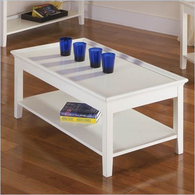 Riverside Splash Of Color Tray Top Cocktail Table in Shores White