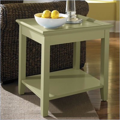 Riverside Furniture Splash Of Color Tray Top End Table in Ivy Green