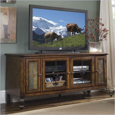 Riverside Furniture Stone Forge TV Stand in Tuscan Sun
