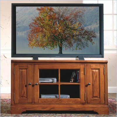 Riverside Furniture Visions 48 Inch TV Stand in Medium Distressed Oak