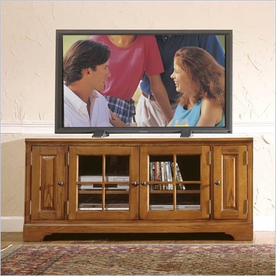 Riverside Furniture Visions 60 Inch TV Stand in Medium Distressed Oak