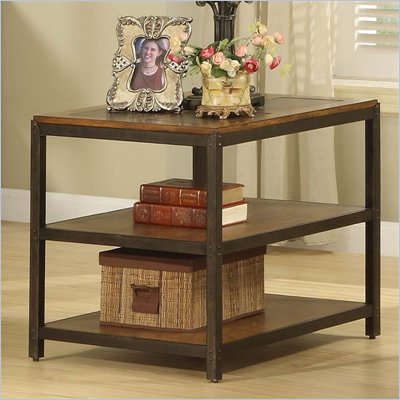 Riverside Furniture West End Rectangular End Table in Heirloom Russet