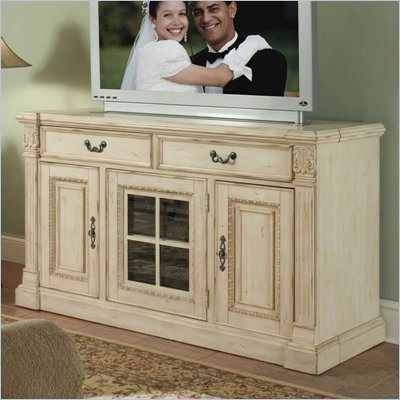Riverside Furniture Weybridge 64 Inch TV Stand in Wellington White