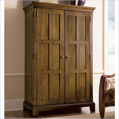 Riverside Furniture Woodland's Oak Computer Armoire in Canyon Oak