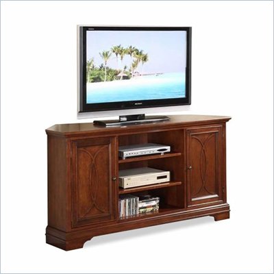 Riverside Furniture Yorktown Corner TV Stand in Vintage Cherry