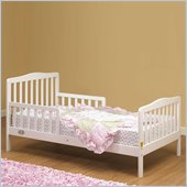 Orbelle Contemporary Solid Wood Toddler Bed in White
