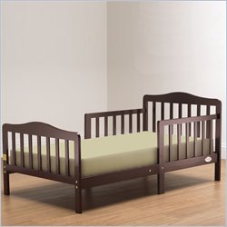 Orbelle Contemporary Solid Wood Toddler Bed in Cherry
