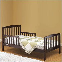 Orbelle Contemporary Solid Wood Toddler Bed in Espresso
