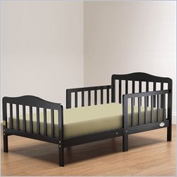Orbelle Contemporary Solid Wood Toddler Bed in Black