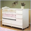 Orbelle Convertible Mini Wood Combo Crib N Bed in White