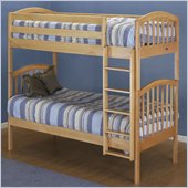 Orbelle Wood Twin over Twin Bunk Bed in Natural Finish
