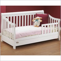 Orbelle Toddler Bed with Storage Drawer in White