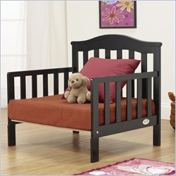 Orbelle Sleepy Time Solid Wood Toddler bed and Lounger in Black