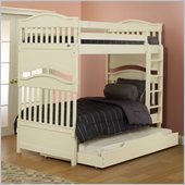 Orbelle Imperial Contemporary Twin Over Twin Bunk Bed in French White