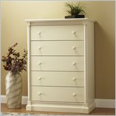 Orbelle Imperial Contemporary 5 Drawer Chest in French White