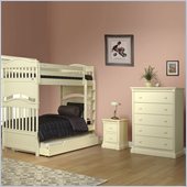Orbelle Imperial Bunk Bed 3 Piece Bedroom Set in French White