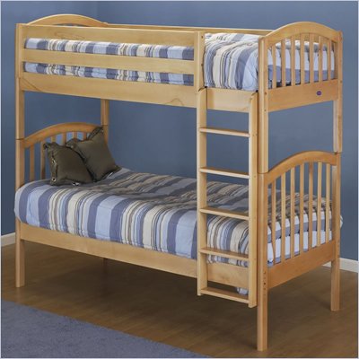 Orbelle 450/39 Wood Twin Over Twin Bunk Bed in Natural Finish