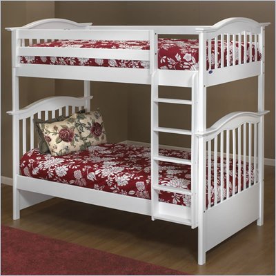 Orbelle 480/39 Wood Twin Over Twin Bunk Bed in White Finish