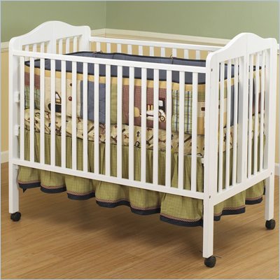 Orbelle Lisa Two Level Full Size Folding Crib in White