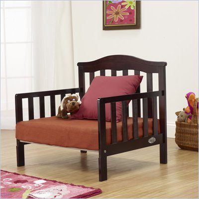 Orbelle Sleepy Time Solid Wood Toddler bed and Lounger in Espresso