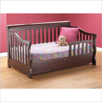 Orbelle Toddler Bed with Storage Drawer in Cherry
