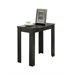 Monarch Accent End Table in Black and Grey Marble