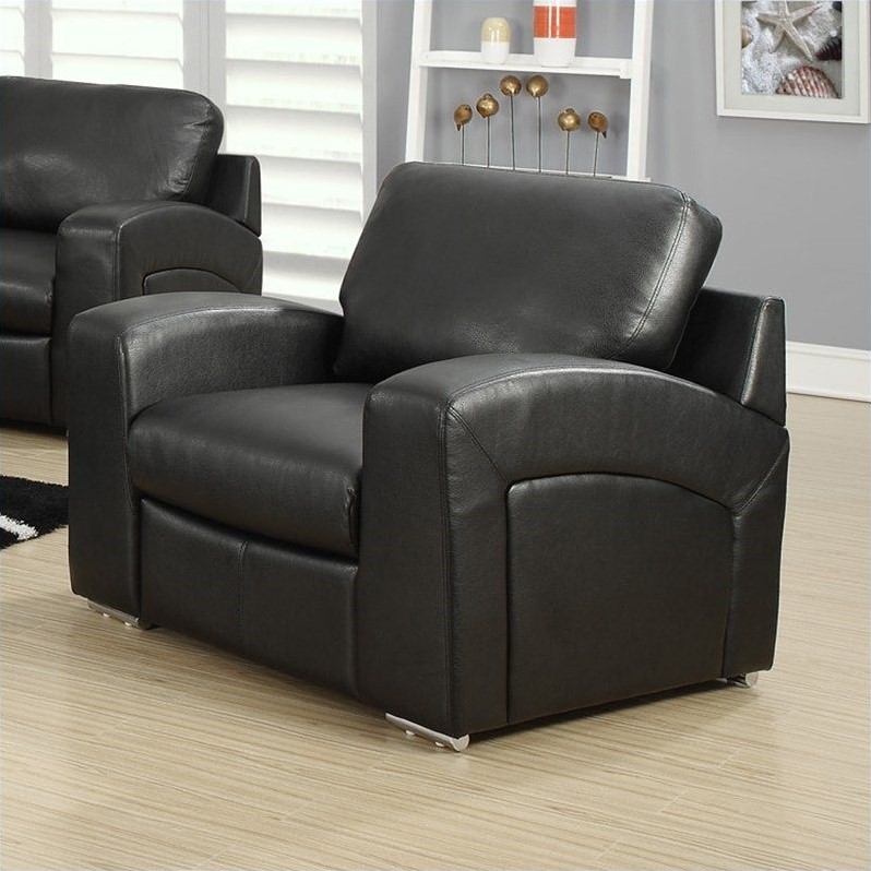 Monarch Leather Chair in Black